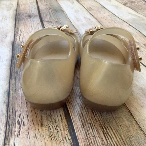 NEW Mini Melissa Ultra Girl Chrome Flower Shoes - Picture 5 of 6